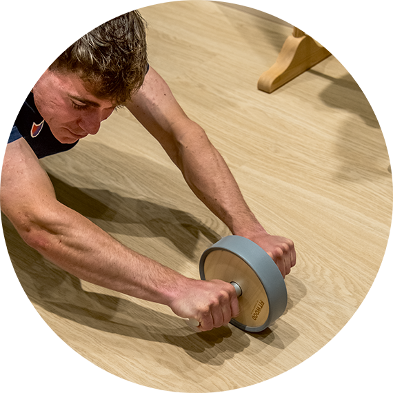 Home gym Fabio Jakobsen met Quick-Step Alpha PVC-vloer